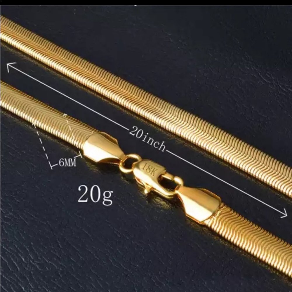 ¥New 18K Gold Chain Necklace - Picture 5 of 5